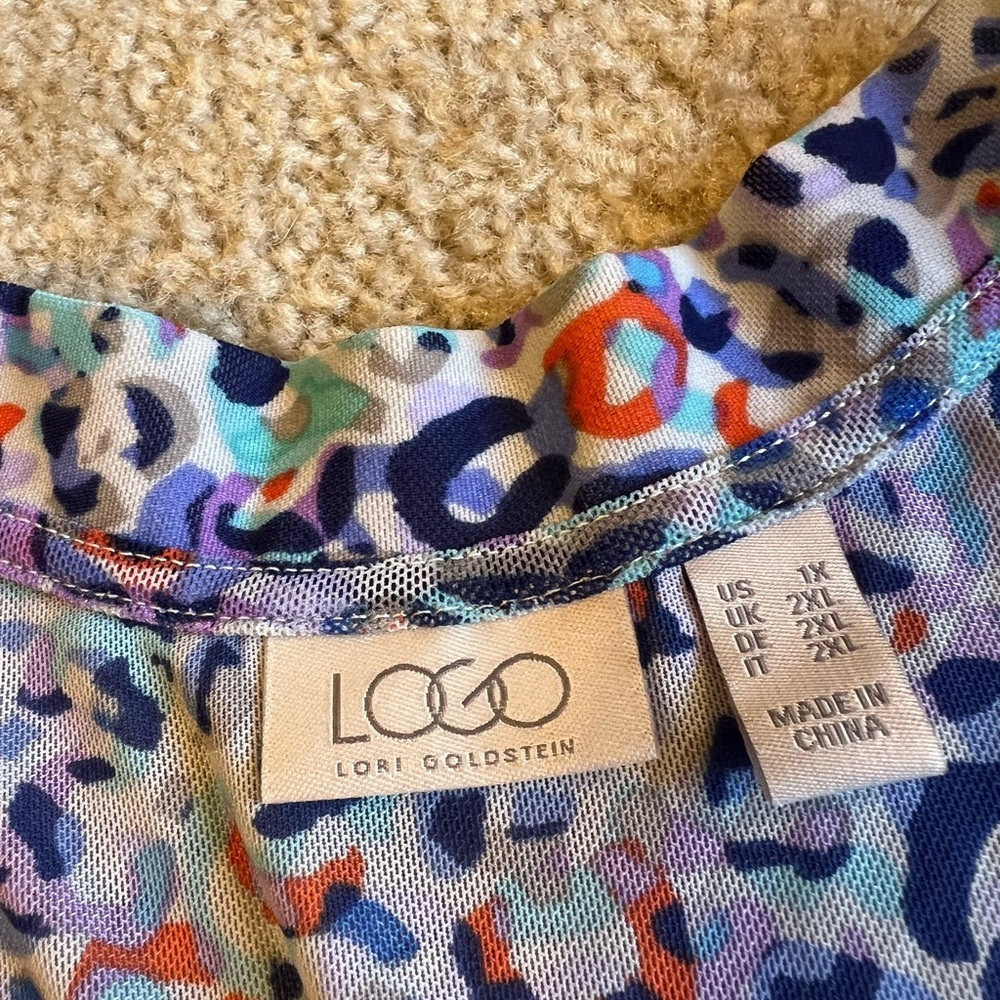 LOGO by Lori Goldstein Multicolor Patterned Robe - Picture 3 of 6